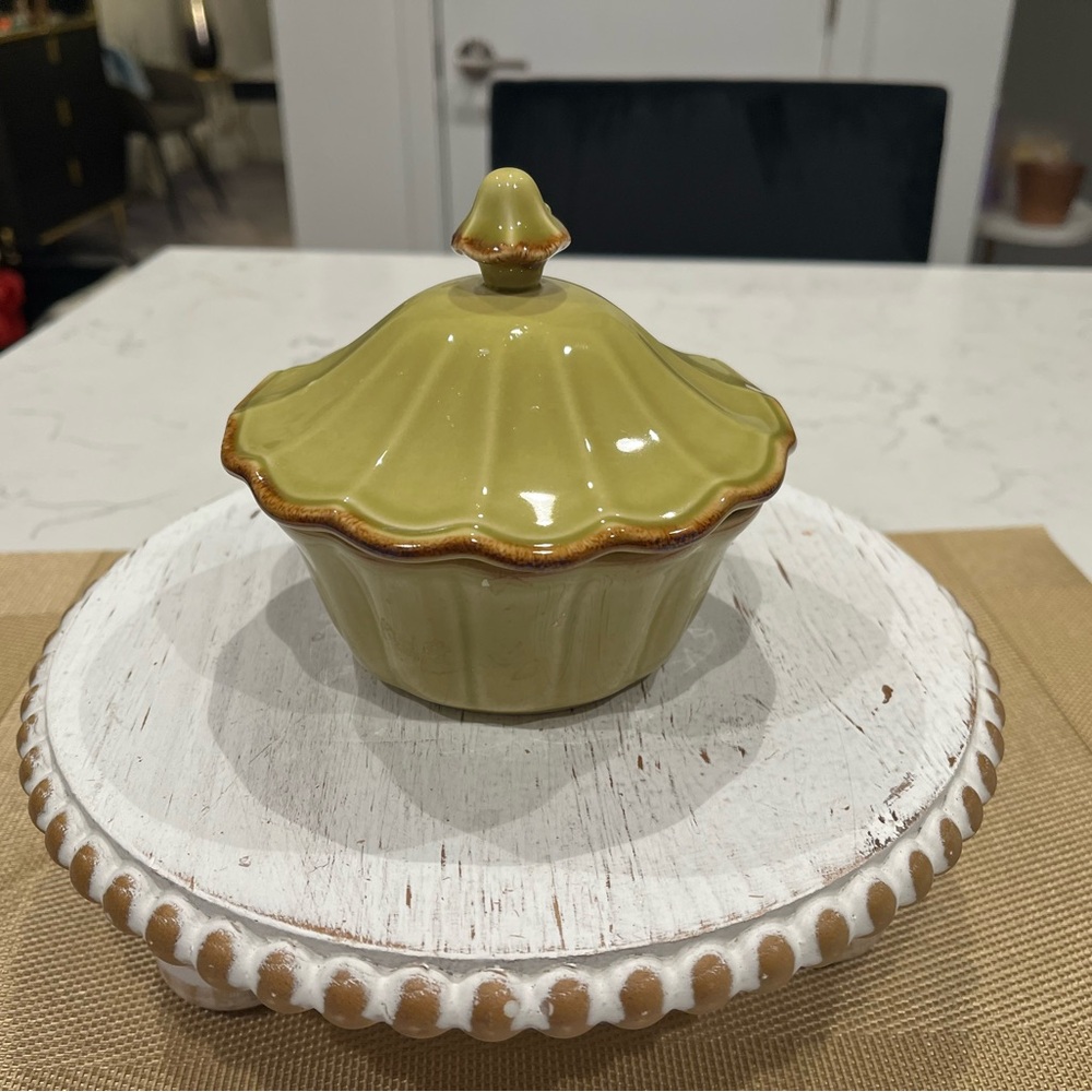 Green Ceramic Lidded Serveware